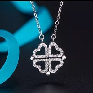 Sterling Silver Heart Necklace Two Styles Ships US